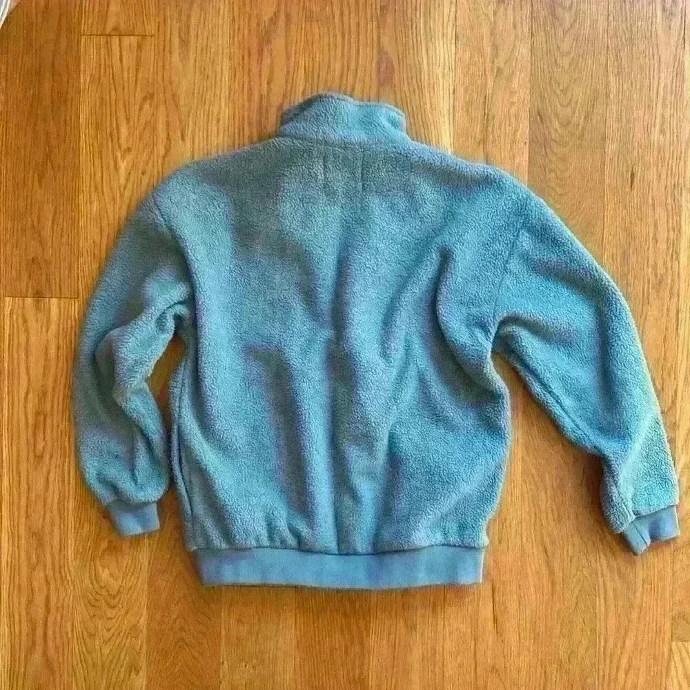 Urban Outfitters Size XS Teal Long Sleeve Zip Up Fleece With 2 Pockets - Picture 4 of 4